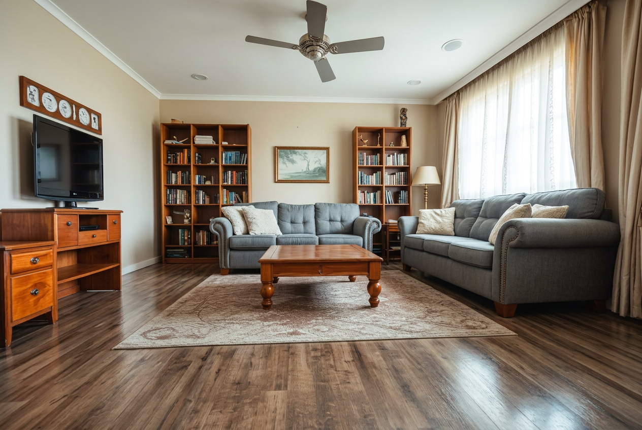 Living Room after cleaning