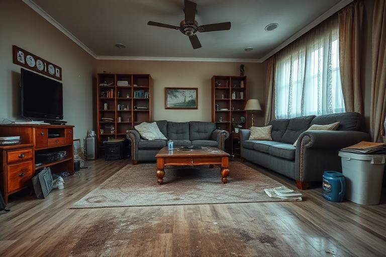 Living Room before cleaning